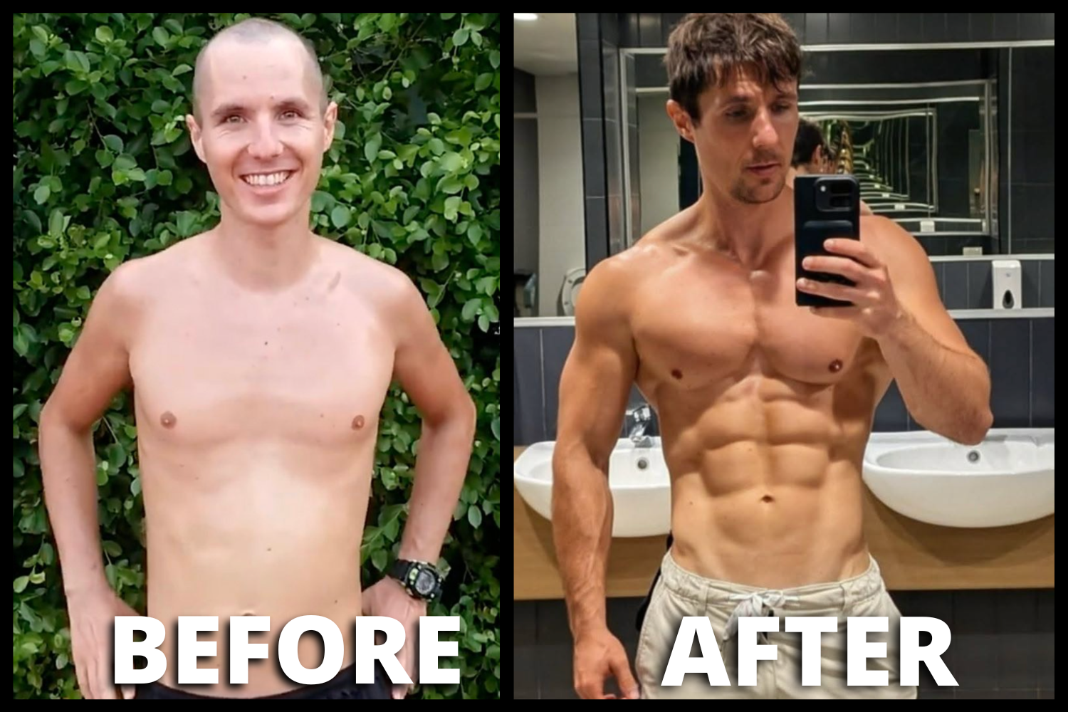 Ted Carr’s before and after fitness photos